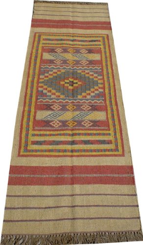 GURU SHOP Orientalischer Grob Gewebter Kelim Teppiche 250x80 cm - Muster 5, Elfenbein, Leinen, Teppiche, Bodenmatten GURU SHOP Orientalischer Grob Gewebter Kelim Teppiche 250x80 cm - Muster 5, Elfenbein, Leinen, Teppiche, Bodenmatten von GURU SHOP