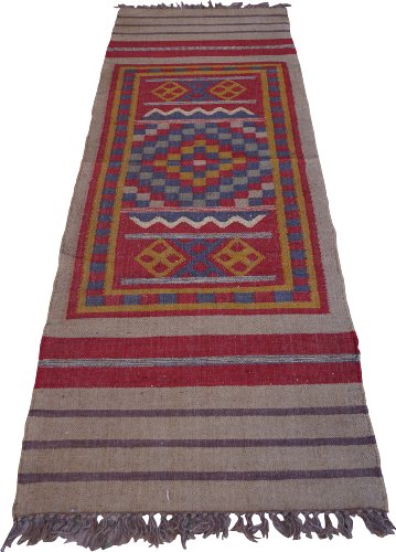 GURU SHOP Orientalischer Grob Gewebter Kelim Teppiche 250x80 cm - Muster 9, Grau, Leinen, Teppiche, Bodenmatten GURU SHOP Orientalischer Grob Gewebter Kelim Teppiche 250x80 cm - Muster 9, Grau, Leinen, Teppiche, Bodenmatten von GURU SHOP