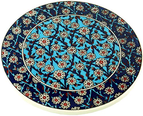 GURU SHOP Orientalischer Keramikuntersetzer, Runder Untersetzer mit Mandala Motiv - Muster 1, Mehrfarbig, 1x16x16 cm, Untersetzer, Tabletts von GURU SHOP