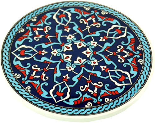 GURU SHOP Orientalischer Keramikuntersetzer, Runder Untersetzer mit Mandala Motiv - Muster 10, Mehrfarbig, 1x16x16 cm, Untersetzer, Tabletts von GURU SHOP