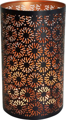 GURU SHOP Runde Metall Windlicht Leuchte, Passend Für Teelicht Kerzen Oder als Deckenlampe Verwendbar - Modell 5, Size:30 cm von GURU SHOP