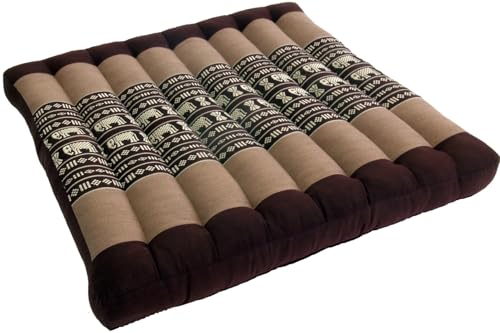 GURU SHOP Sitzkissen, Bodenkissen, Bodenmatte Thai, aus Kapok, 50x50 cm - Braun GURU SHOP Sitzkissen, Bodenkissen, Bodenmatte Thai, aus Kapok, 50x50 cm - Braun von GURU SHOP