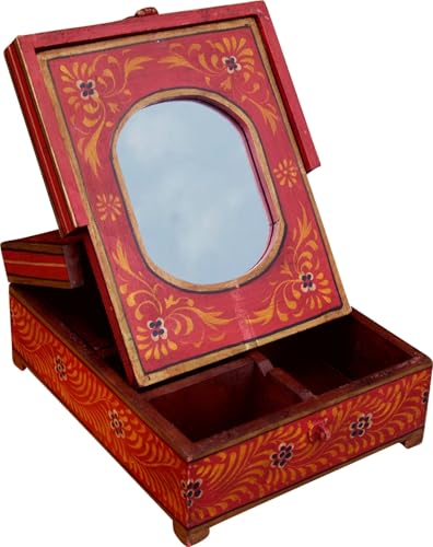 GURU SHOP Spiegelschatulle Schmink Spiegel - Rot, 10x25x30 cm von GURU SHOP