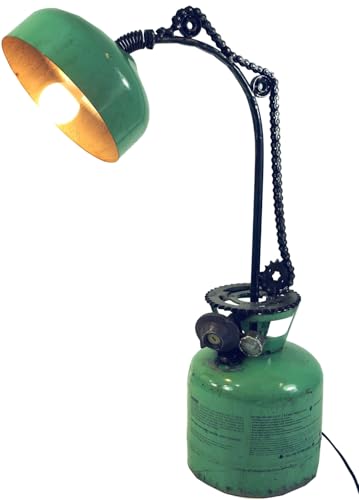 GURU SHOP Stehlampe/Stehleuchte, Industrial Style, Upcycling Lichtobjekt aus Altmetall - Modell Alang, Grün, 80x50x24 cm, Stehleuchten GURU SHOP Stehlampe/Stehleuchte, Industrial Style, Upcycling Lichtobjekt aus Altmetall - Modell Alang, Grün, 80x50x24 cm, Stehleuchten von GURU SHOP