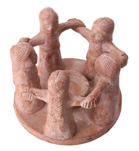 GURU SHOP Teelichthalter Kerzenständer Freundeskreis 5 Frauen, Braun, 13x16x16 cm von GURU SHOP