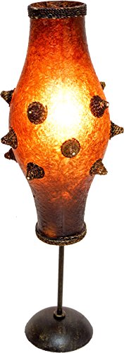 GURU SHOP Tischleuchte Kokopelli - Hugis S Braun, Fiberglas, 60x19x19 cm, Bunte, Exotische Tischlampen von GURU SHOP