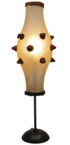 GURU SHOP Tischleuchte Kokopelli - Hugis S Natur, Fiberglas, 60x19x19 cm, Bunte, Exotische Tischlampen von GURU SHOP