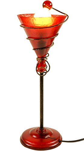 GURU SHOP Tischleuchte Kokopelli - Kada, Fiberglas, 37x13x13 cm, Bunte, Exotische Tischlampen von GURU SHOP