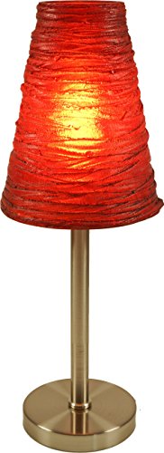 GURU SHOP Tischleuchte Kokopelli - Lola 1377, Rot, Metall, Farbe: Rot, 42x16x16 cm, Klassische, Moderne Tischlampen von GURU SHOP