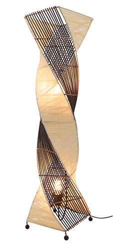 GURU SHOP Stehlampe/Stehleuchte, in Bali Handgemacht aus Naturmaterial, Modell Twister, Rattan, 99x23x23 cm, Stehleuchten von GURU SHOP