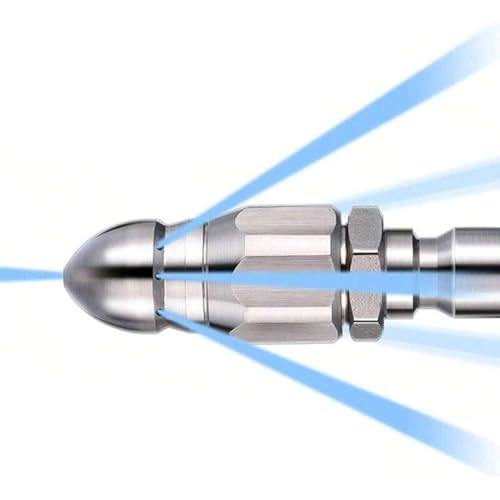1/4" Quick Connect Stainless Nozzle Set, Hochdruckdüse aus rostfreiem Stahl zur Entstopfung von Abwasserrohren, Edelstahl Rohrreinigungsdüse Düsen, Abwasserdüse, Kanalreinigungsdüse Ersatz Kit 1/4" Quick Connect Stainless Nozzle Set, Hochdruckdüse aus rostfreiem Stahl zur Entstopfung von Abwasserrohren, Edelstahl Rohrreinigungsdüse Düsen, Abwasserdüse, Kanalreinigungsdüse Ersatz Kit von GUSHE