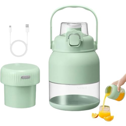 Electric Citrus Juicer 28 Oz, With Straw and Two Lids, Tragbarer Mixer Blender, USB Wiederaufladbar, Flasche für Minimixer, 500ml Elektrischer Blender für Smoothies, Milkshake Fruchtshake Electric Citrus Juicer 28 Oz, With Straw and Two Lids, Tragbarer Mixer Blender, USB Wiederaufladbar, Flasche für Minimixer, 500ml Elektrischer Blender für Smoothies, Milkshake Fruchtshake von GUSHE