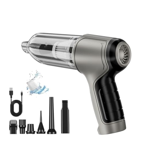 GUSHE Dropswiftly Car Vacuum, Airify Pro Car Vacuum, Kabelloser Auto-Staubsauger, Mini-Tragbarer Handstaubsauger USB Aufladbar, Multifunktionale Mini Staubsauger für Auto, Haus, Büro, Tierhaare von GUSHE