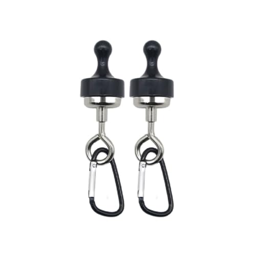 Mehrzweck-Magnetzeltaufhänger, Camping Magnethaken, Magnethaken Extra Stark, Magnethalterung Rund Magnet Magnetische Haken, Multifunktionaler Magnetische Haken für Camping Garage Küche Büro (2PCS) von GUSHE