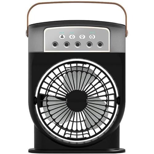 Nuvabreeze — 3-in-1 Mini Ac Fan,Nuvabreeze Luftkühler,Mobile Klimaanlage Ventilator,Mini Klimaanlage mit Wasserkühlung Sprühfunktion,3 Geschwindigkeiten,Tragbarer Ventilator für Zimmer,Büro (Schwarz) von GUSHE