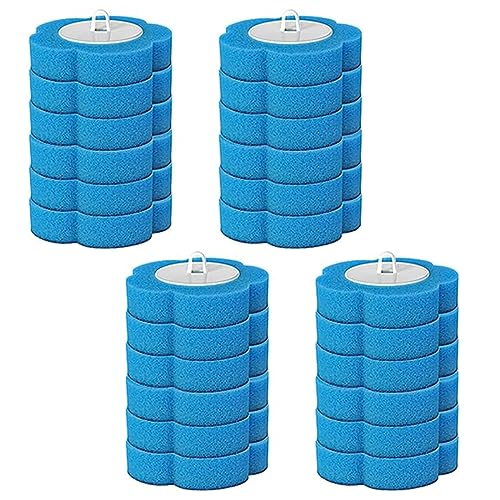 Toilettenbürste zum Einmalgebrauch,Einweg Toilettenbürste Kit,Einweg-Toilettenreinigungssystem mit 12 Ersatzköpfen,Einweg-Toilettenbürste mit Halter,Badezimmer Toilette Reinigung Werkzeug (24 PCS) von GUSHE