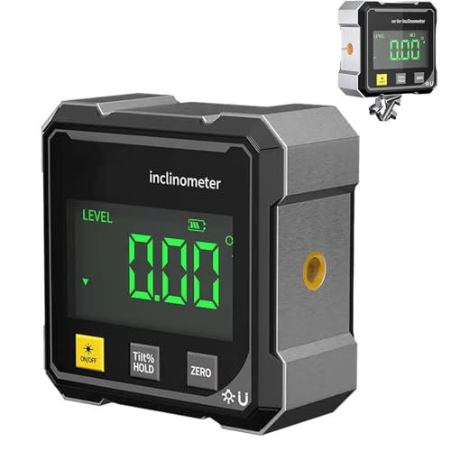 Upgraded 4-Side Magnetic Digital Angle Gauge, Digitaler Winkelmesser Magnetisch, Digitaler Neigungsmesser Inklinometer mit LCD Display, Wasserdicht Winkelmessgerät für Holzarbeiten, Bau und DIY Upgraded 4-Side Magnetic Digital Angle Gauge, Digitaler Winkelmesser Magnetisch, Digitaler Neigungsmesser Inklinometer mit LCD Display, Wasserdicht Winkelmessgerät für Holzarbeiten, Bau und DIY von GUSHE
