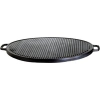 Grillplatte aus Gusseisen ø 30 cm Gussplatte Plancha geriffelt/glatt - Gusseisenkuss von GUSSEISENKUSS