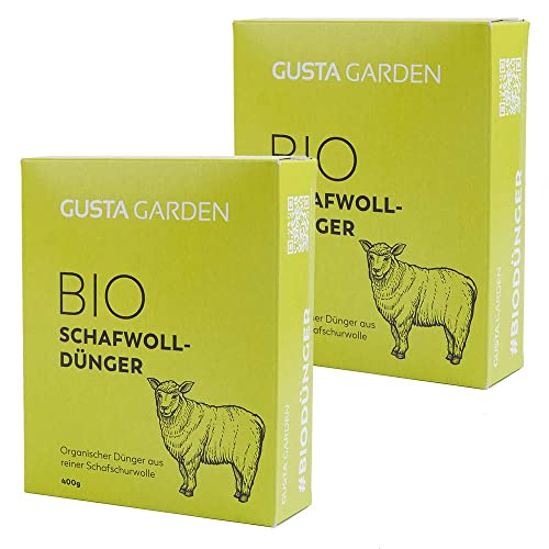 Bio Schafwolldünger - 6 Monate Langzeitwirkung - Wasserspeichernd - Granulat aus 100% reiner Schafschurwolle aus Österreich - Universaldünger - Ideal für Kartoffeln, Tomaten, Erdbeeren etc. (800g) von GUSTA GARDEN