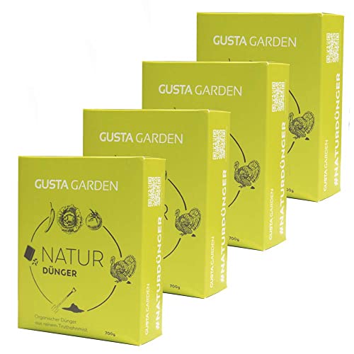 GUSTA GARDEN Naturdünger - 6 Monate Langzeitwirkung - Wasserspeichernd - Granulat aus 100% reinem Truthahnmist aus Österreich - Universaldünger - Ideal für Kartoffeln, Tomaten, Erdbeeren etc. (2800g) von GUSTA GARDEN