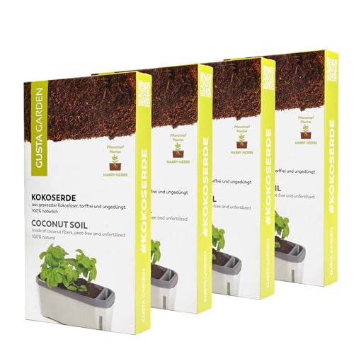 Harry Herbs Kokoserde 1.200g - ergibt 20 Liter Pflanzenerde - 100% torffrei - Anzuchterde - Aufzucht von GUSTA GARDEN