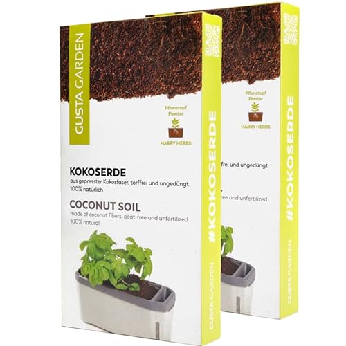 Harry Herbs Kokoserde 800g - ergibt 10 Liter Pflanzenerde - 100 % torffrei - Anzuchterde - Aufzucht von GUSTA GARDEN