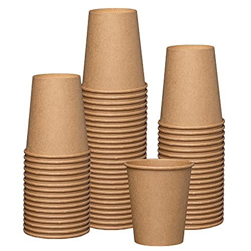 GUSTO [8 oz. - 240 ml - 100 Stück Einwegbecher aus Kraftpapier, Tassen für heißen Kaffee, braun, ungebleicht – umweltfreundliche Becher - Formerly Comfy Package GUSTO [8 oz. - 240 ml - 100 Stück Einwegbecher aus Kraftpapier, Tassen für heißen Kaffee, braun, ungebleicht – umweltfreundliche Becher - Formerly Comfy Package von GUSTO