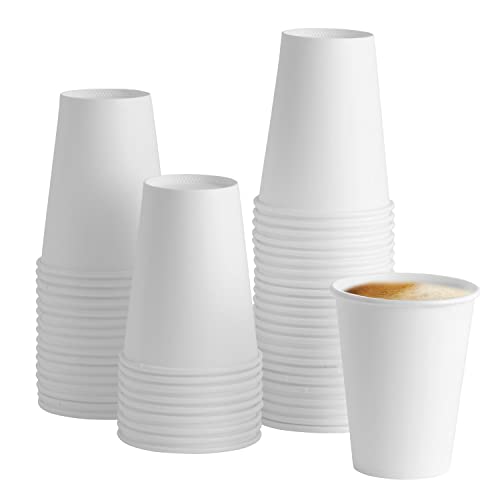 GUSTO [12 oz. - 350 ml - 100 Stück Weiße Papierbecher, für Kaffee- und Teetassen - Formerly Comfy Package von GUSTO