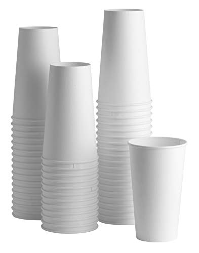 GUSTO [20 oz. - 590 ml - 100 Stück Weiße Papierbecher, für Kaffee- und Teetassen - Formerly Comfy Package von GUSTO