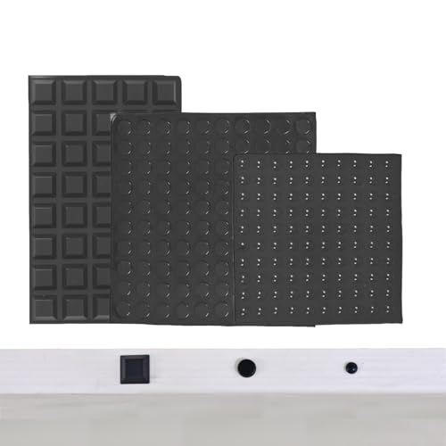 480 Stück Transparent Gummipuffer Schutzpuffer, Gummipuffer Selbstklebend, Selbstklebend Elastikpuffer für Türklinkenpuffer Wandschutz Wandschrankschutz (Schwarz) von GUSXPPD
