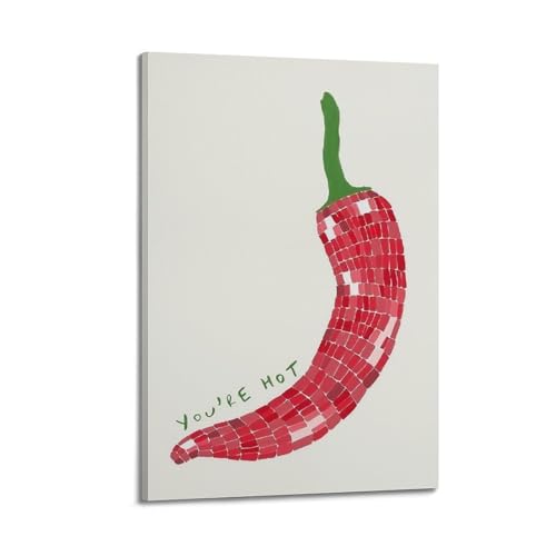 GUTAITER Discokugel Chili You Are Hot, Pepper Coquette Pop Party Art Retro 70er Jahre Glamour Stil Luxus Red Chili Food Girly Prints Vintage Poster Trendy Wandkunst Leinwand Drucke für Zimmer GUTAITER Discokugel Chili You Are Hot, Pepper Coquette Pop Party Art Retro 70er Jahre Glamour Stil Luxus Red Chili Food Girly Prints Vintage Poster Trendy Wandkunst Leinwand Drucke für Zimmer von GUTAITER