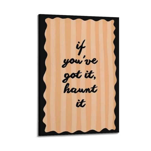 GUTAITER Lustiges Retro-Halloween-Zitat "If You Have Got It", Spuk-It-Poster, trendige Wandkunst, Leinwanddrucke für Zimmer, ästhetisch, 30 x 45 cm, Rahmenstil-2 GUTAITER Lustiges Retro-Halloween-Zitat "If You Have Got It", Spuk-It-Poster, trendige Wandkunst, Leinwanddrucke für Zimmer, ästhetisch, 30 x 45 cm, Rahmenstil-2 von GUTAITER