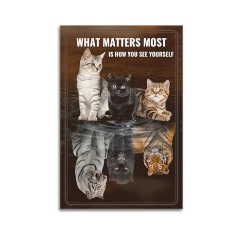 GUTAITER Motivierendes Vintage-Poster, Motiv: "What Matters Most Is How You See Yourself", trendig, Wandkunst, Leinwanddruck für Zimmer, ästhetisch, 40 x 60 cm, ungerahmter Stil GUTAITER Motivierendes Vintage-Poster, Motiv: "What Matters Most Is How You See Yourself", trendig, Wandkunst, Leinwanddruck für Zimmer, ästhetisch, 40 x 60 cm, ungerahmter Stil von GUTAITER