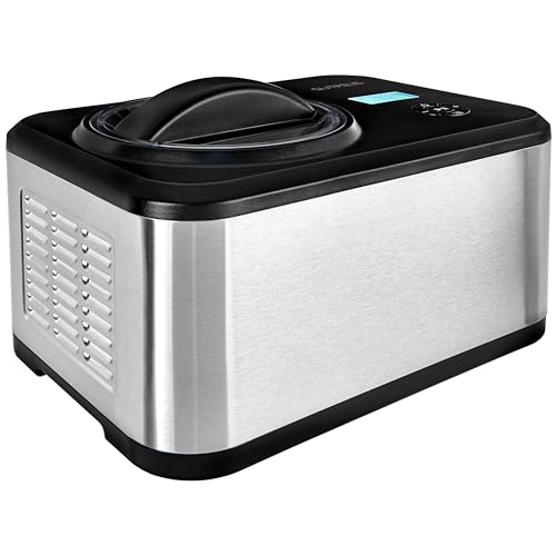 GUTFELS Eismaschine ICE CREAM 4025 | 1,5 Liter | 120 Watt | 4 Programme | Timer | Display | Edelstahlbehälter GUTFELS Eismaschine ICE CREAM 4025 | 1,5 Liter | 120 Watt | 4 Programme | Timer | Display | Edelstahlbehälter von GUTFELS