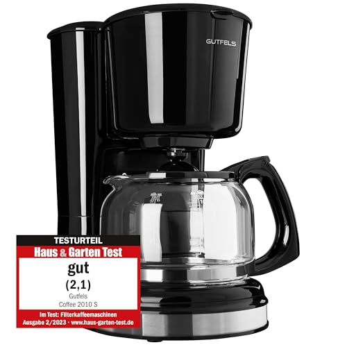 GUTFELS Filterkaffeemaschine COFFEE 2010 S | 12 Tassen Kaffee | 1x4 Filtergröße | Kaffeemaschine Filtermaschine 870 Watt | Abschaltautomatik GUTFELS Filterkaffeemaschine COFFEE 2010 S | 12 Tassen Kaffee | 1x4 Filtergröße | Kaffeemaschine Filtermaschine 870 Watt | Abschaltautomatik von GUTFELS
