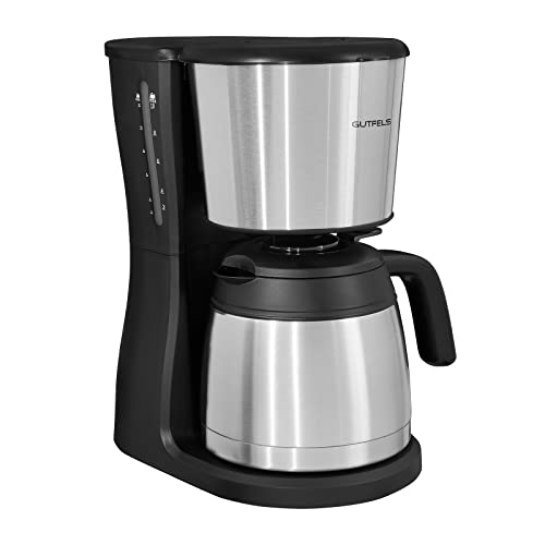 GUTFELS Filterkaffemaschine COFFEE 2030 | 12 Tassen | Thermoskanne | Kaffeemaschine Filtermaschine 980 Watt | Tropfstopp-Funktion | 1x4 Filter von GUTFELS
