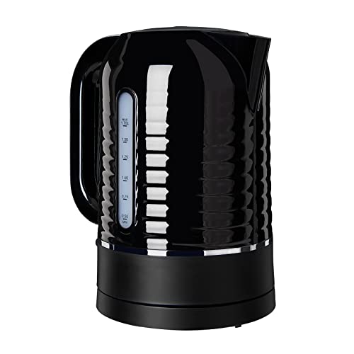 GUTFELS Wasserkocher WATER 3300 C | Elektrischer Wasserkocher 1,7 Liter Volumen | 2200 Watt | Anti Kalk | Überhitzungsschutz Schwarz von GUTFELS