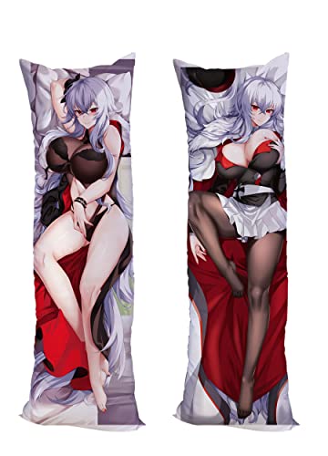 Azur Lane GRAF Zeppelin Cushion Cover Pillow Case Two Way Tricot 150x50cm (59in x 19.6in) KMS Monarch IJN Noshiro Anime Pillowcase von GUTRYIY