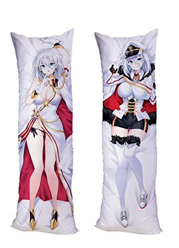 Azur Lane Prinz Eugen Cushion Cover Pillow Case Peach Skin 150x50cm (59in x 19.6in) Ibuki IJN Ayanami Pillowcase von GUTRYIY