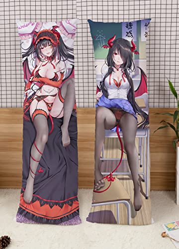 Date A Live Tokisaki Kurumi Cushion Cover Pillow Case Two Way Tricot 150x50cm (59in x 19.6in) Tokisaki Kurumi Anime Pillowcase von GUTRYIY