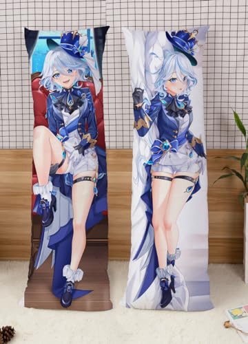 GUTRYIY Game Genshin Impact Furina Cushion Cover Pillow Case Peach Skin 150x50cm (59in x 19.6in) Fu Xuan Pillowcase von GUTRYIY