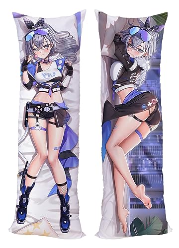 GUTRYIY Game Honkai Star Rail Silver Cushion Cover Pillow Case Two Way Tricot 150x50cm (59in x 19.6in) Pom Pom Anime Pillowcase von GUTRYIY