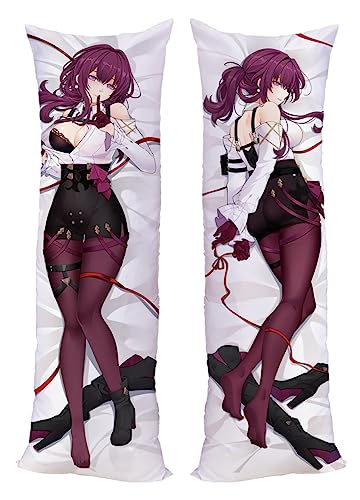 Honkai Star Rail Kafka Cushion Cover Pillow Case Two Way Tricot 150x50cm (59in x 19.6in) Silver Pillowcase von GUTRYIY