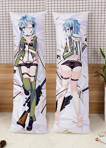 GUTRYIY Sword Art Online Asada Shino Cushion Cover Pillow Case Two Way Tricot 150x50cm (59in x 19.6in) Yuuki Asuna Pillowcase von GUTRYIY