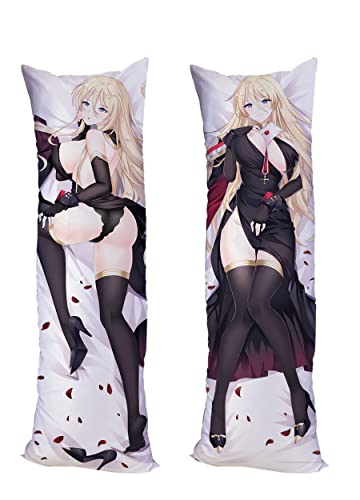 Game Azur Lane KMS Bismarck Cushion Cover Pillow Case Peach Skin 150x50cm (59in x 19.6in) KMS Monarch IJN Noshiro Anime Pillowcase von GUTRYIY