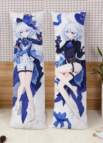 Game Genshin Impact Furina Cushion Cover Pillow Case Peach Skin 150x50cm (59in x 19.6in) Furina Pillowcase von GUTRYIY