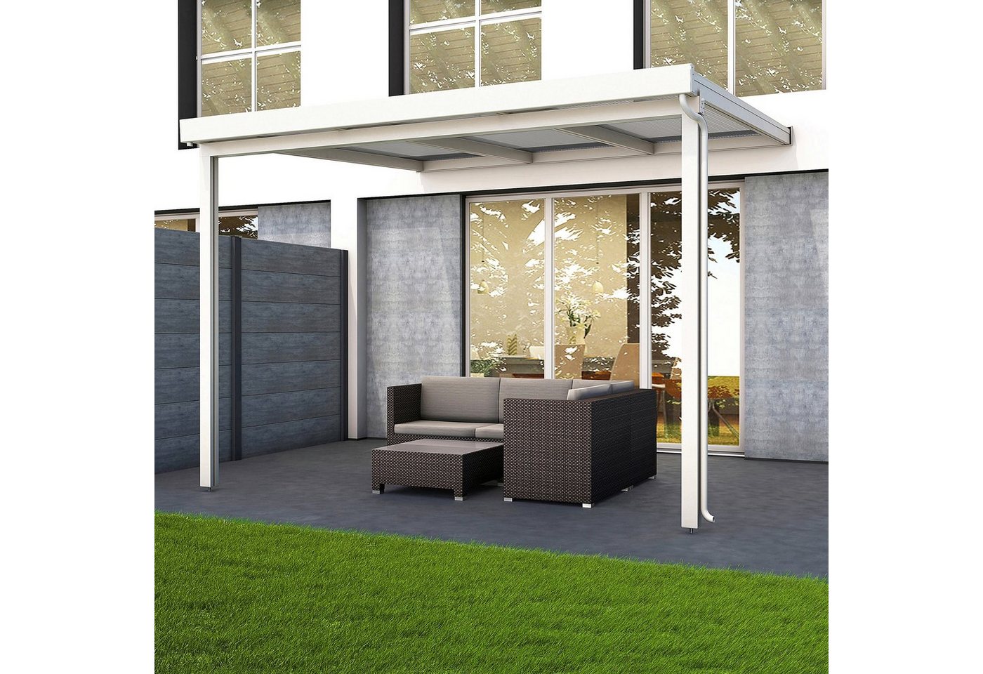 GUTTA Terrassendach Premium, BxT: 309,4x306 cm, Bedachung Dachplatten, BxT: 309x306 cm, Dach Acryl bronce von GUTTA