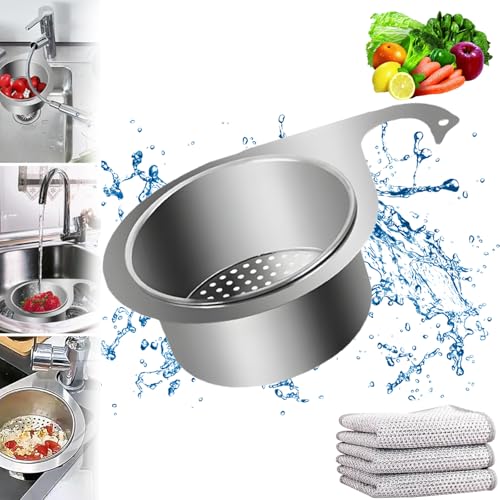 Siebkorb Aus Edelstahl In Schwanenform Für Die Spüle,siebkorb spüle Edelstahl,sieb für spülbecken,Stainless Steel Swan Sink Strainer Basket,Multifunktionaler Schwanenform Abflusskorb(1PCS) von GUUIESMU