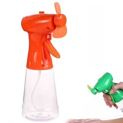 Ventilator Mit Wasserkühlung Hand,ventilator Mit Sprühflasche,handventilator Mit Wassersprüher,sprühventilator Mit Wasser Hand,sprühflasche Mit Ventilator,für Urlaub, Büro Und Reisen (orange) von GUUIESMU