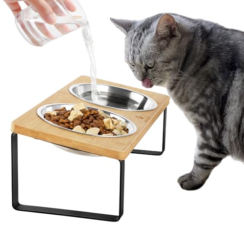 GUUSII HOME Futterstation Katzennapf Erhöht Katzen Fressnapf Katze Erhöht Ergonomischer Katzennäpfe Erhöht Katzennapf Edelstahl Napf Katzen Napfset Katzen Futternapf Anti Erbrechen(Holzfarbe) GUUSII HOME Futterstation Katzennapf Erhöht Katzen Fressnapf Katze Erhöht Ergonomischer Katzennäpfe Erhöht Katzennapf Edelstahl Napf Katzen Napfset Katzen Futternapf Anti Erbrechen(Holzfarbe) von GUUSII HOME